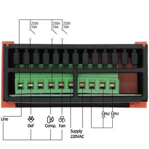 ETC-974 Microcomputer <strong>Temperature</strong> <strong>Controller</strong> Refrigerator Thermostat Regulator Thermoregulator <strong>NTC</strong> Dual <strong>Sensor</strong> 220V - Product Image 3
