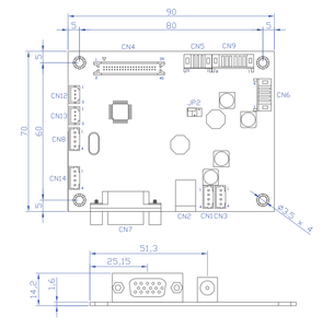 Hochleistungs-LCD-Controller-Platine LCD-Display-Treiber platine