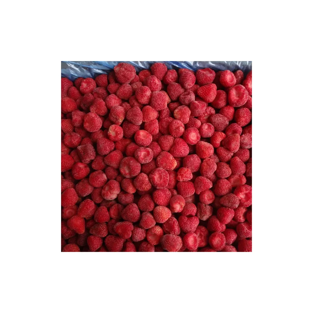 Fresa liofilizada certificada de Venta caliente, fruta liofilizada, fresa liofilizada entera de 15-25mm, directo de fábrica Iqf Fro