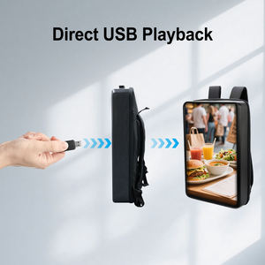 Zaino pubblicitario mobile LCD da 21 pollici IP65 360SPB, zaino digitale con schermo pubblicitario portatile con USB/App/CMS per esterni - Product Image 3