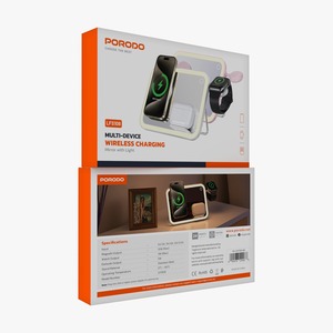 Porodo Multi-Device Wireless Charging Mirror With <strong>Lights</strong> - Product Image 1