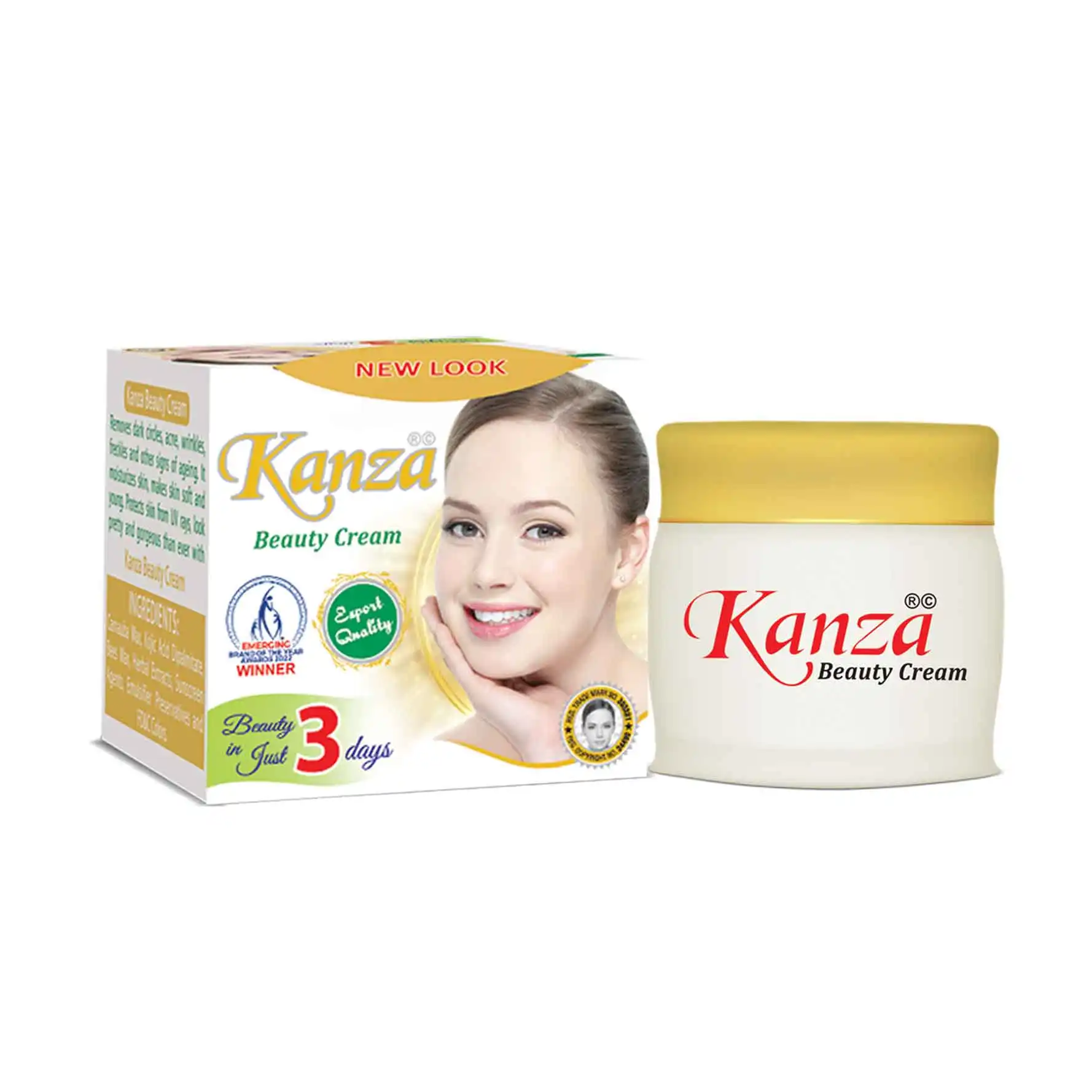 Kanza Whitening Beauty Cream (Tm 393381)-(Grote Verpakking)