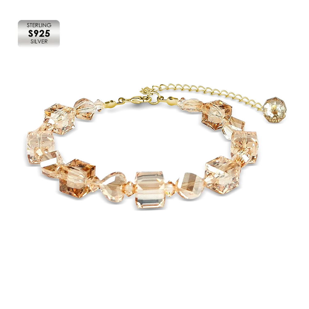 s925 18K Yellow Gold Plated Delicate Women Bracelet