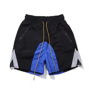 Homens Premium Nylon Fitness Shorts 3M reflexivo Drawstring logotipo personalizado padrão sólido verão tecido tecido design elegante