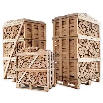 Trockene Buche/Eiche Brennholz ofen Getrocknetes Brennholz in Säcken Eichen feuerholz auf Paletten aus Österreich