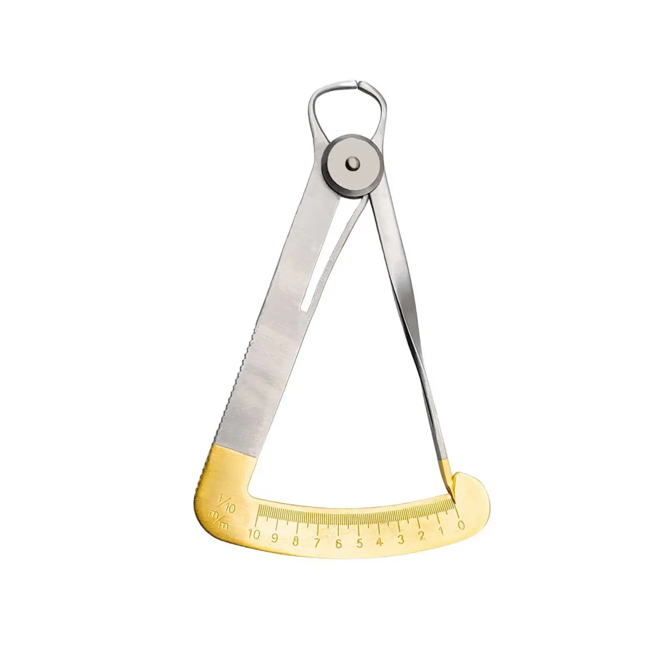 Calibrador de corona Dental Iwanson, instrumento quirúrgico de medición dorado, acero inoxidable CE
