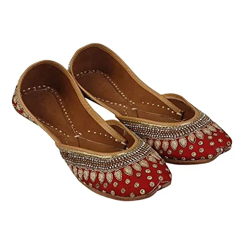 Chappal / Khussa รองเท้าผู้หญิงแบน/เบา,น้ำหนักผสมสี Khussa ปัญจาบ Jutti 2022