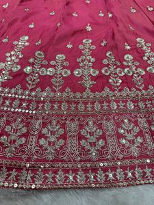 デザイナーパーティーウェディングウェアシマーシルクスレッドシーケンス刺繍トップと<span class=keywords><strong>Lehenga</strong></span>シーケンスレースボーダーDupattaセット