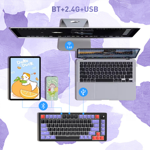 Fabricación OEM ergonómico 83 teclas diseño simple multifunción DIY inalámbrico personalizado Teclado mecánico Teclado gamer - Product Image 4