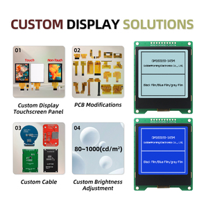 160x160 SPI กราฟิก LCD โมดูล4สาย SPI ไดรเวอร์ ST75160 IC Display ฟิล์มสีดำสีฟ้าสีเทา - Product Image 5