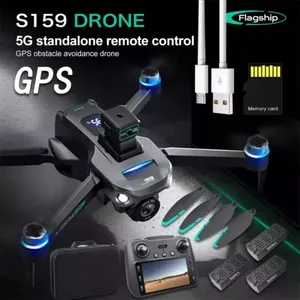 A + Drone principiante 4K Quadcopter con fotocamera GPS WIFI 50 minuti di volo motore Brushless 15km di trasmissione immagine telecomando - Product Image 1