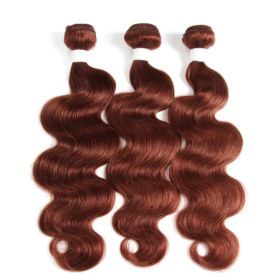 Extensiones de cabello humano 100% virgen vietnamita, Color #33, buena calidad, a precio de fábrica