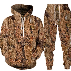 Yüksek kalite özelleştirilmiş Hoodies uygun bitkiler avı 3D baskı hayvan eşofman/pantolon uzun kollu kazak boy sıcak satış