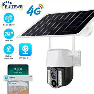 Telecamera di rete con sensore Cmos Full Hd a bassa potenza con rilevamento del movimento scheda di memoria 4G Wifi CCTV IP PTZ telecamera solare - Product Image 1