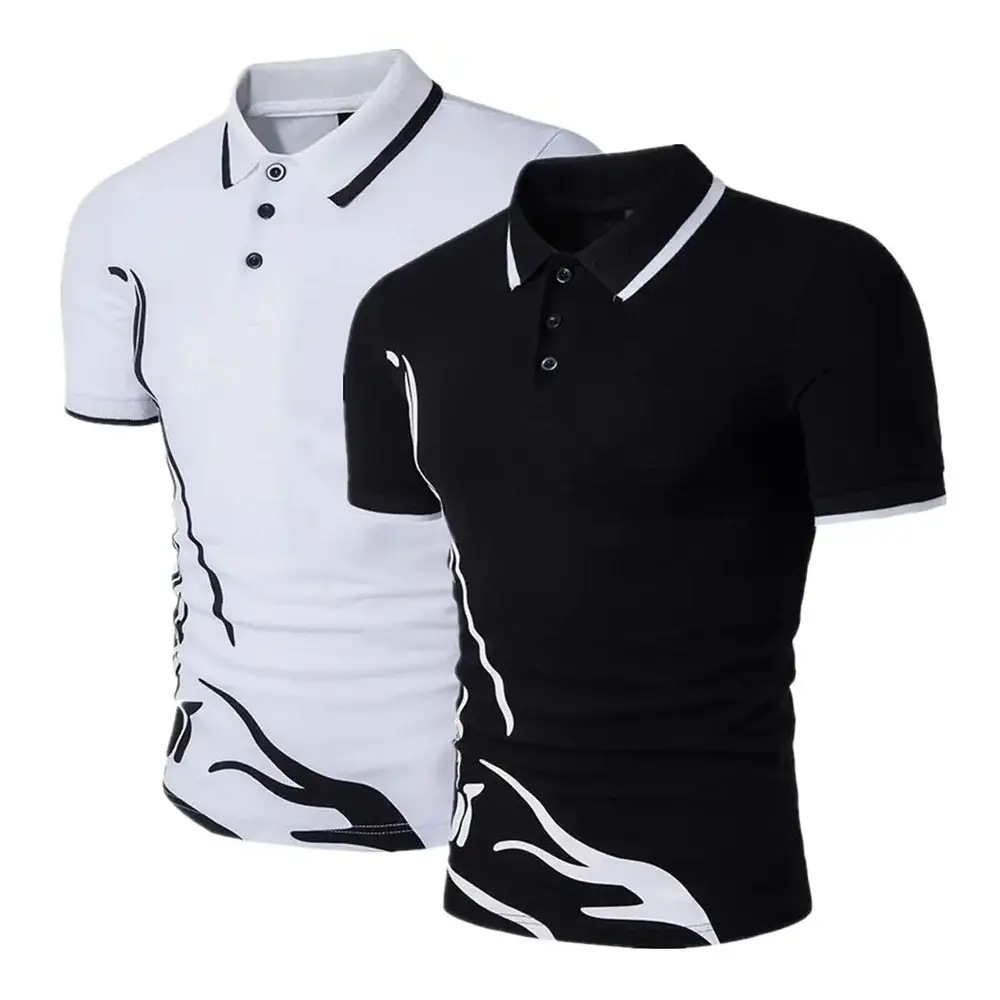 2023 पोलो शर्ट पुरुषों के कस्टम प्रिंट लोगो लघु आस्तीन लुभावनी टी शर्ट पॉलिएस्टर अच्छी गुणवत्ता टी-शर्ट