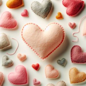 प्यार से हस्तनिर्मित: विशेष समारोहों के लिए रोमांटिक सजावट और सार्थक उपहार आभूषण के लिए फेल्ट हार्ट - Product Image 4