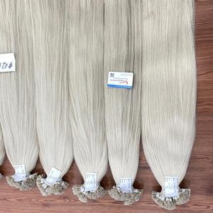 Büyük satış en iyi fiyat İnsan saç Keratin İpucu uzantıları düz İpucu #12.0 beyaz renk sağlıklı manikür saç gemi hazır Genius atkı