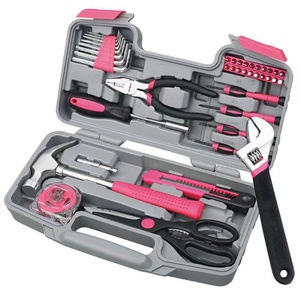 40件家用女性手动工具套装/可爱工具套装/家庭修理女士工具套装粉色工具套装工具和硬件 - Product Image 1