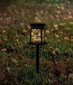 2 in 1 Multifunktion 30 LED Kupfer String Laterne Solar betriebene Garten pfahl leuchte Lichterketten Dekorative Garten beleuchtung - Product Image 6