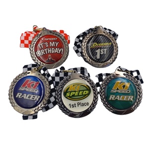 Özel 3D altın ve gümüş ve bakır çinko alaşım Metal madalya spor futbol topu basketbol maraton koşu ödülü ile şerit - Product Image 3