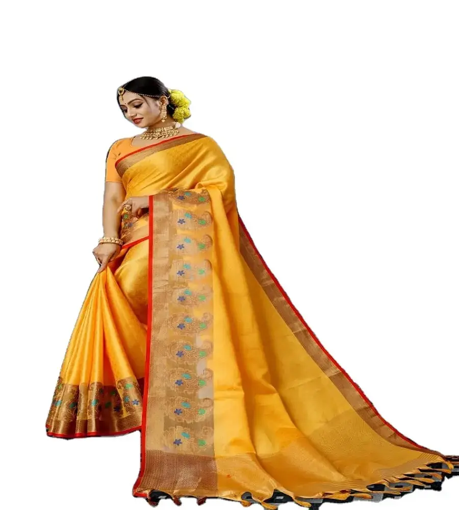 Sari de seda Banarasi de alta venta para bodas y festivales a precio mayorista de India