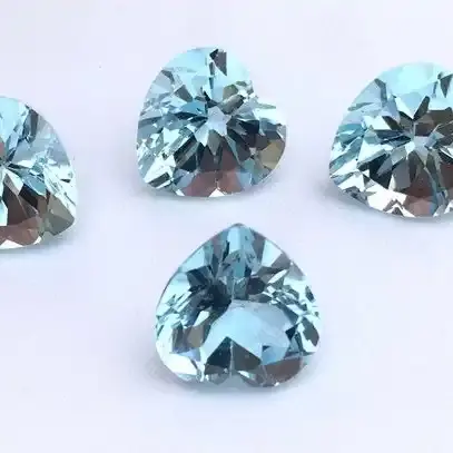 Natural 7mm Coração Cut Loose Gemstone Bonito Céu Azul Topázio De Nossa Coleção De Produtos Personalizados Exclusivos