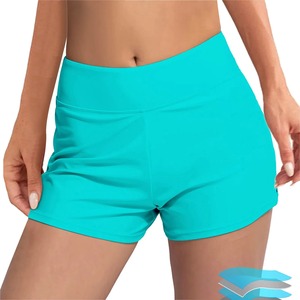 女性用ショートパンツ女性用ハイウエストスイムショーツ水着水着ビーチウェアビキニボトムビーチバケーションスイミングショーツ