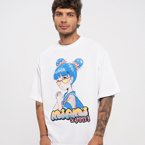 Hochwertige kunden spezifische Baumwoll-T-Shirt-Siebdruck-Cartoon-Funktion für den Transfer druck