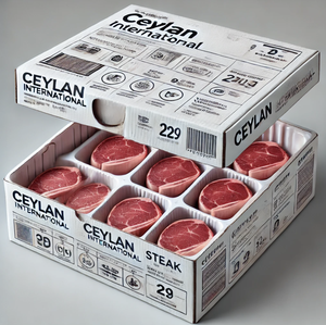 批发一次性瓦楞肉盒可定制纸肉纸盒，带鸡肉和香烟用标志 - Product Image 1