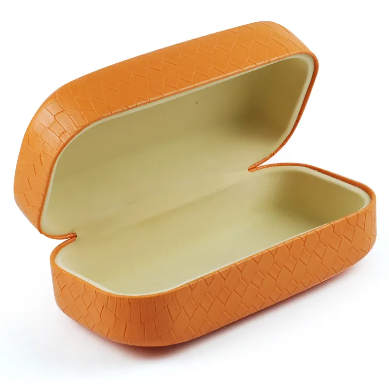 Kotak kacamata kulit PU oranye