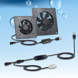 DC 5V <strong>12V</strong> High-Quality 80/120mm Waterproof 3-<strong>Speed</strong> <strong>Control</strong> &amp; <strong>Temperature</strong> <strong>Control</strong> <strong>PWM</strong> Display Panel Fan for WiFi Router Cooling - Product Image 1