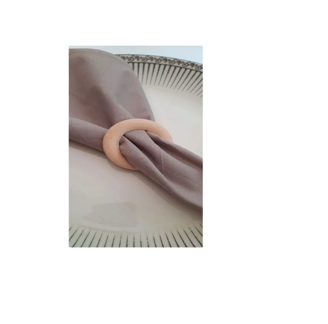 Деревянное кольцо для салфеток, новый креативный дизайн, аксессуары для кухни, лидер продаж, индивидуальный логотип, деревянное кольцо для салфеток