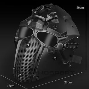 Yan korkuluk yay kefen ile taktik güvenli kask NVG dağı wargame kask emniyet tam yüz taktik maske kask - Product Image 2