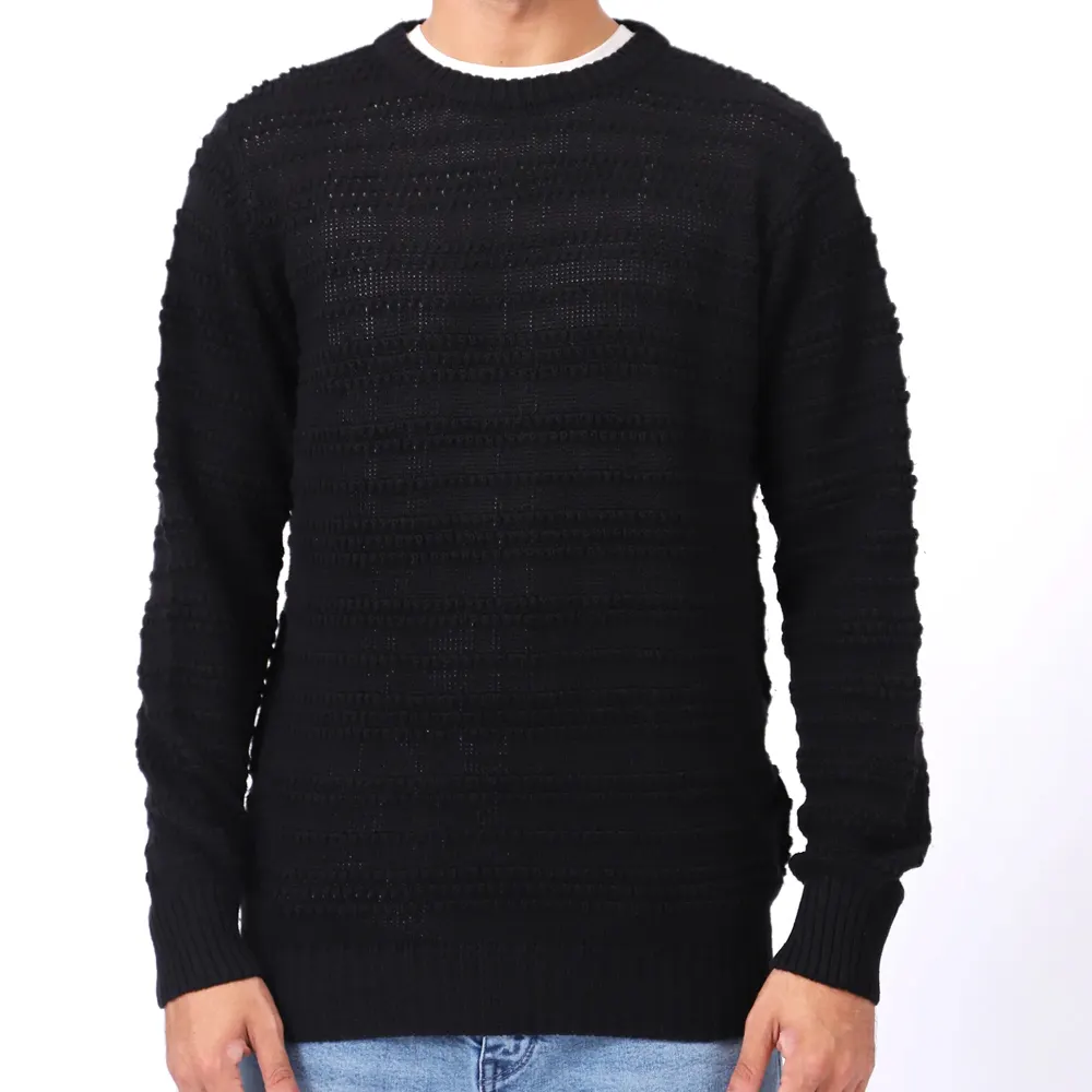 2023 новый осенний свитер однотонный Свободный Трикотаж с круглым вырезом Стильные повседневные мужские свитера с длинным рукавом