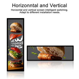 Android <strong>System</strong> Supermarket Shelf Commercial Digital Advertising Signage Touch Tft Stretched Bar Type Lcd Screen <strong>Display</strong> Monitor - Product Image 3