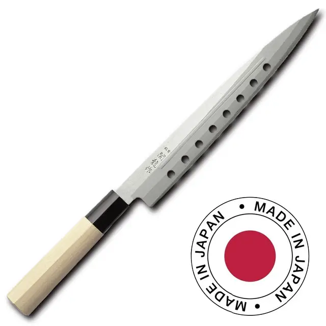 Yanagiba Wabocho-cuchillo para rebanar peces, hoja hueca, de buena calidad, Rockwell C, Sashimi japonés, envío desde Japón