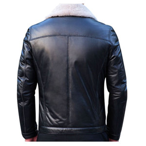 新着冬用ブラックラムダウンサーマルバイクフグジャケットカジュアルフルスリーブ屋外ジッパーPuレザージャケットメンズ用