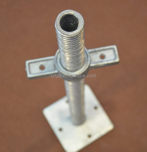 Andamio galvanizado con tornillo sólido hueco ajustable y diseño moderno para la construcción de edificios Gato de base ajustable - Product Image 1
