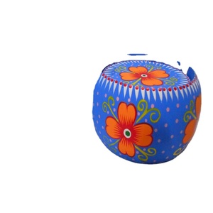 杯垫套装高品质套装6个圆形竹杯垫，多种颜色花卉设计 - Product Image 5