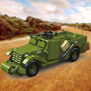 1/35 World War 2 Military <strong>Equipment</strong> Firearms Ww2 Brick Plastic <strong>Model</strong> <strong>Kits</strong> 1/35 Scale M3A1 Scout Car Building Blocks Set - Product Image 6