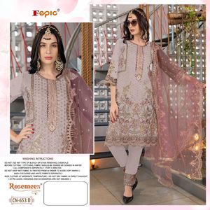 CRAFTED NEEDLE ORGANZA EMBROIDERED WITH HEAVY KHATLI WORK - Product Image 4