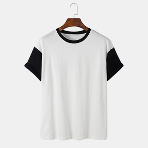 Yeni Raglan için iki ton T-Shirt erkek gri siyah erkek tişört erkek düz Raglan kollu çok renkli günlük T-shirt - Product Image 3