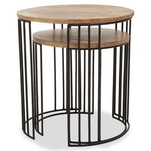 Set of 2 New Design Gold <strong>Nesting</strong> <strong>Tables</strong> <strong>Rectangular</strong> Style with Extendable Feature for Living Room Office Use Granite Marble Top - Product Image 3