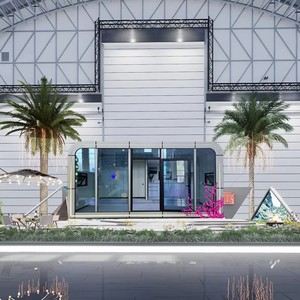 บ้านใส่แอปเปิลคอทเทจสองชั้นแบบสร้างสรรค์บ้านภาชนะสำเร็จรูปสำหรับใช้ในสำนักงานบ้านกาแฟ - Product Image 2