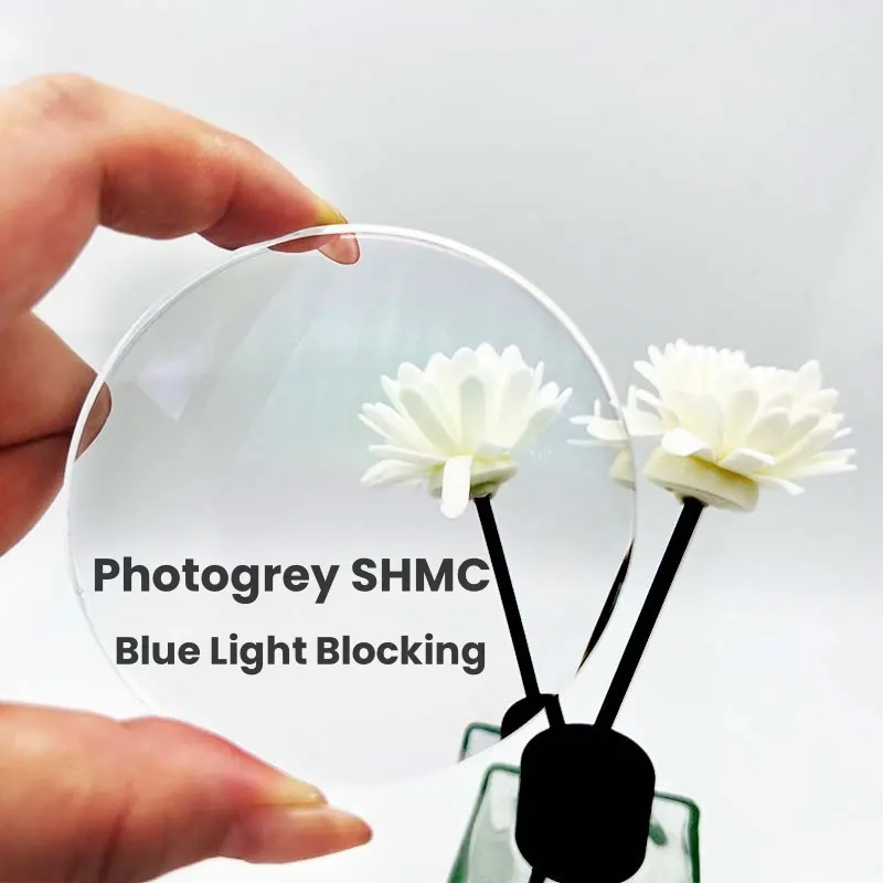 Lensa Aspheric 1.56 resep Resin Photogrey SHMC lensa cahaya biru kacamata potongan biru lensa Photochromic