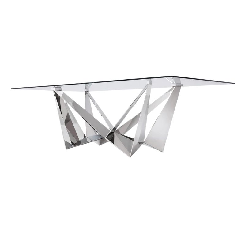 Glossy Silver Stainless Steel
