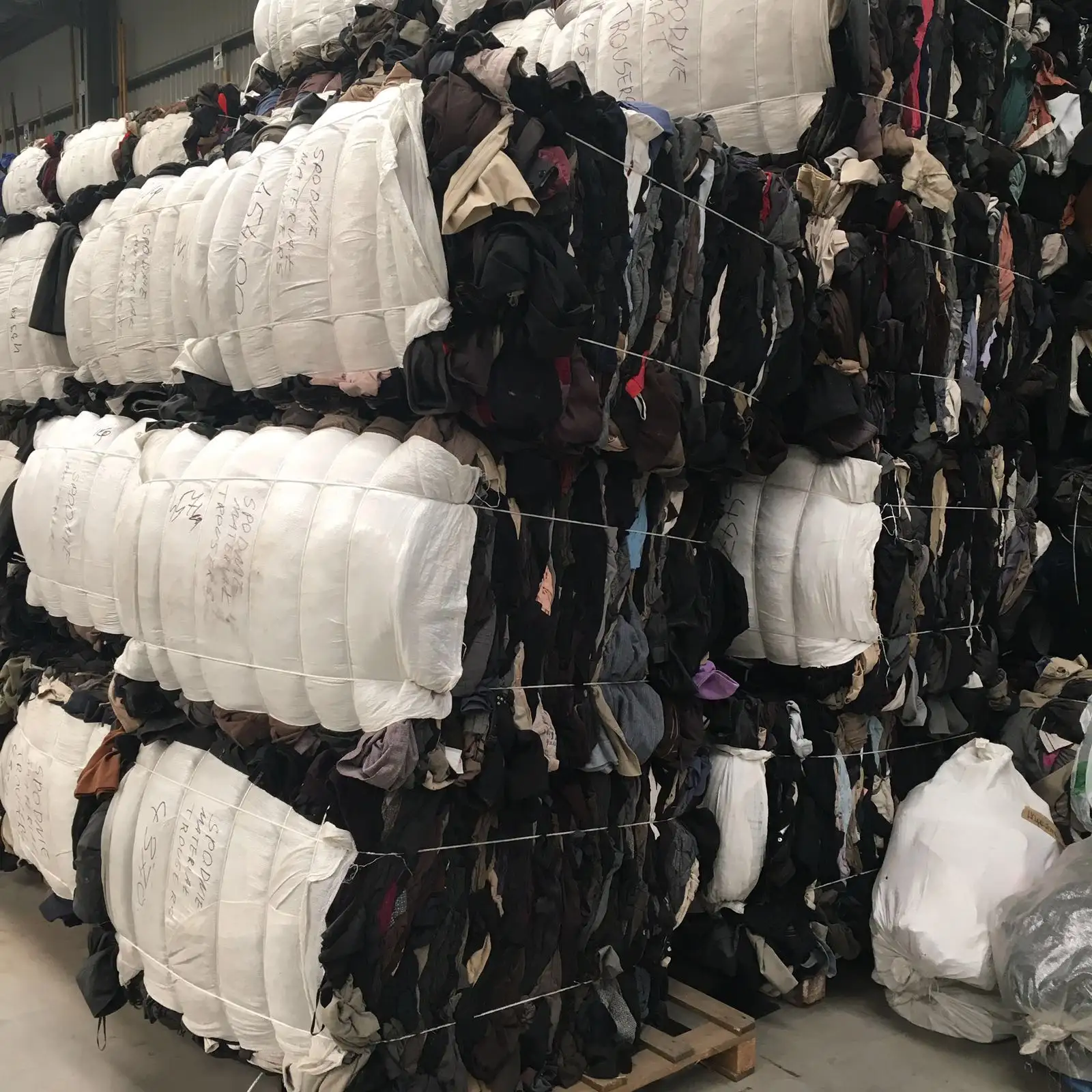 Roupas a granel bales usadas pano 100% viscose redondo pescoço emenda