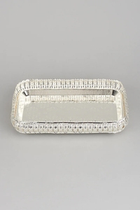 德国银色长方形造型设计师花式金属托盘 - Product Image 4