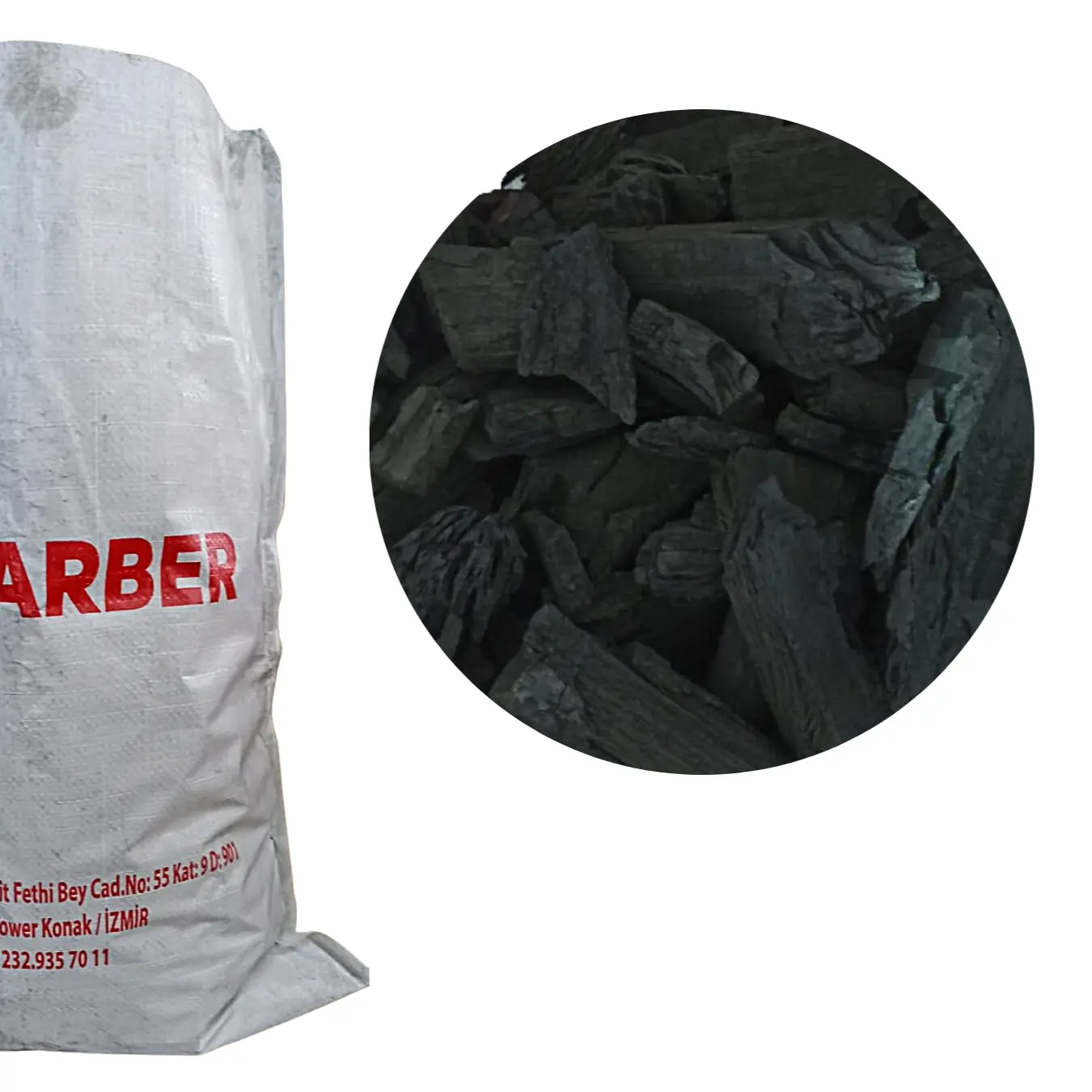 Madeira Lump Acacia Carvão 100% Natural ARBER | 10kg sack | Atacado | Super Qualidade