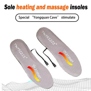 Unisex 5V แบตเตอรี่สิทธิบัตรที่รอดำเนินการนวด Insoles อุ่นที่มีสามอุณหภูมิและการสั่นสะเทือนความเข้มตัวเลือก - Product Image 2